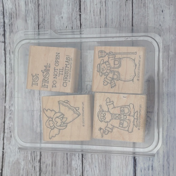 Christmas Theme 2000 Wood Stamps Stampin Up - Picture 5 of 6